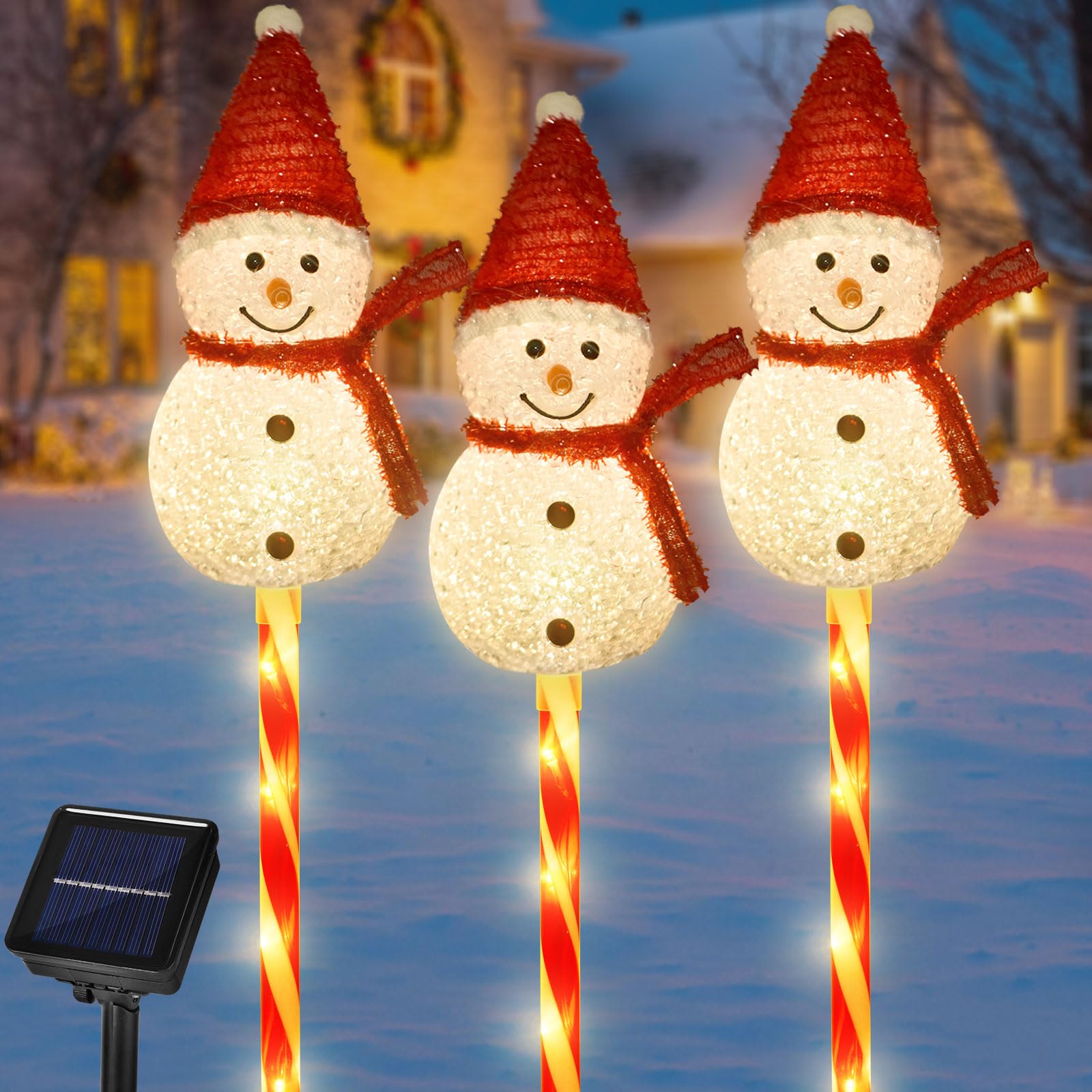 クリスマス用品、Garden Motifs Light 180cm x 70cm Amazon.com: Newhale Set of 3 Snowman Solar Christmas Decorations